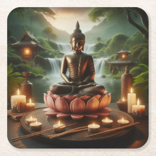 Porta-copo De Papel Quadrado Buda