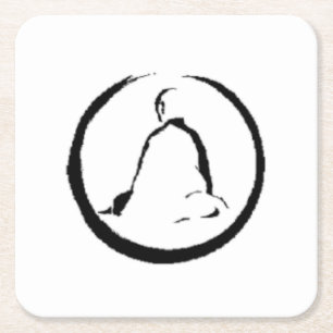 Porta-copo De Papel Quadrado Buda Zen Meditando Apoio de Papel para Copos