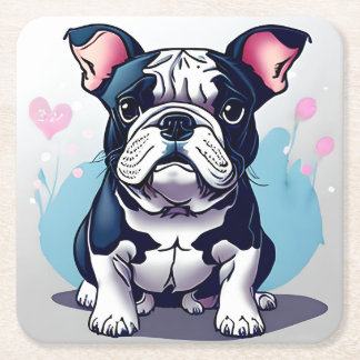 Porta-copo De Papel Quadrado Bulldog Bliss