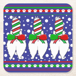 Porta-copo De Papel Quadrado Bumbum de Natal Verde