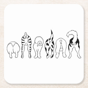 Porta-copo De Papel Quadrado Bumbuns de cães