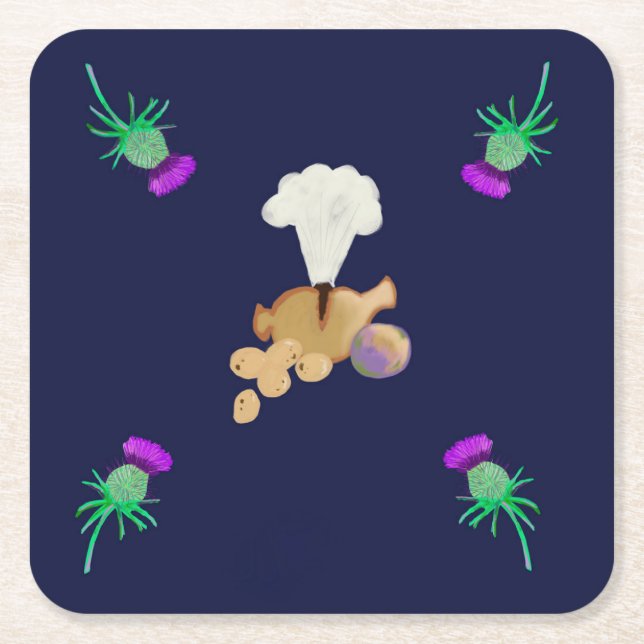 Porta-copo De Papel Quadrado Burns supper (Frente)