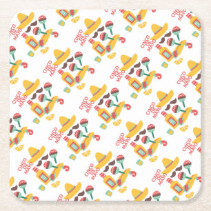 Porta-copo De Papel Quadrado burrito cinco de mayo