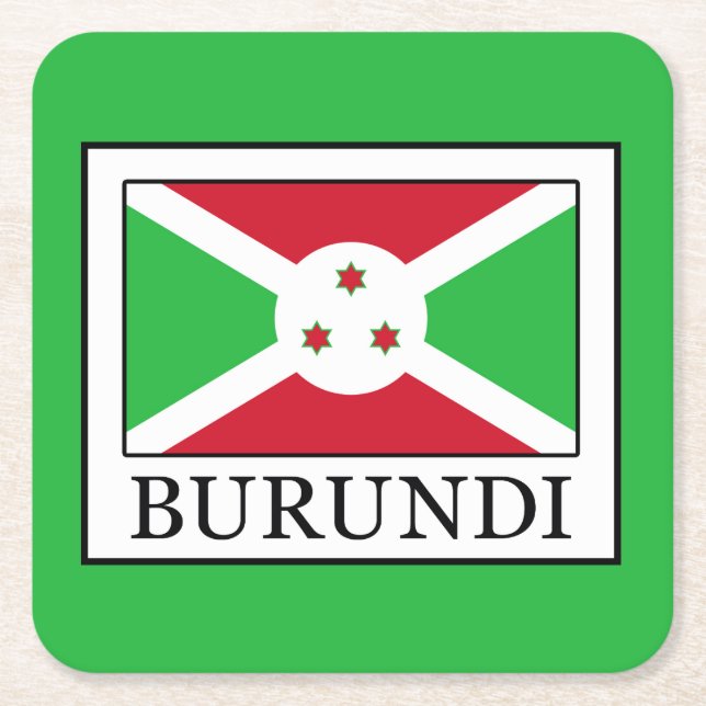 Porta-copo De Papel Quadrado Burundi (Frente)