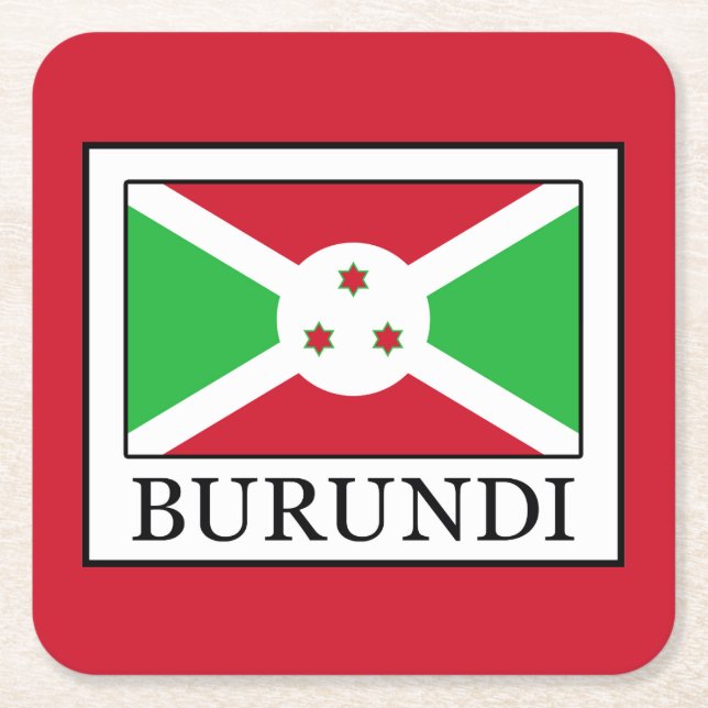 Porta-copo De Papel Quadrado Burundi (Frente)