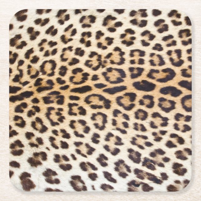 Porta-copo De Papel Quadrado Cabelo-leopardo (Frente)