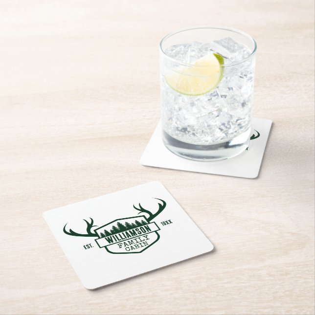 Porta-copo De Papel Quadrado Cabine florestal personalizada (Insitu)