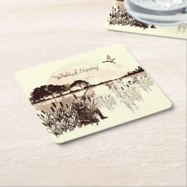 Porta-copo De Papel Quadrado Caça a Patos