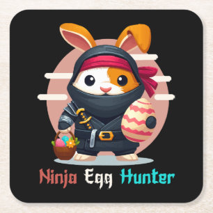Porta-copo De Papel Quadrado Caçador de Ovos Ninja