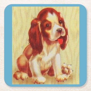 Porta-copo De Papel Quadrado cachorrinho giro
