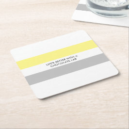 Porta-copo De Papel Quadrado Cachorro Moderno Lover Labrador Citação Diária