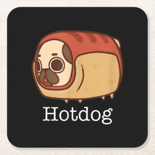 Porta-copo De Papel Quadrado Cachorro-quente Adorável Cachorro