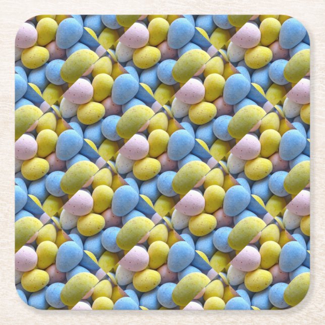 Porta-copo De Papel Quadrado Cadbury Mini Eggs (Frente)