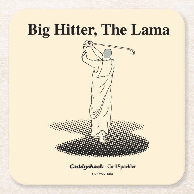 Porta-copo De Papel Quadrado Caddyshack | Big Hitter, Lama (Frente)