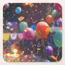 caderno de aniversário, design de balão, estação f