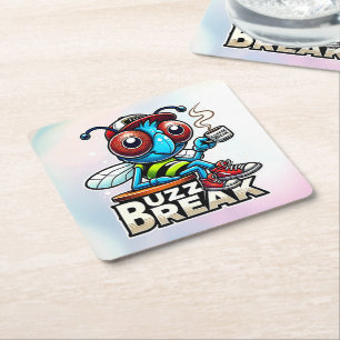 Porta-copo De Papel Quadrado Café Break Buzz