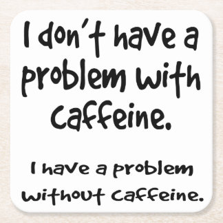 Porta-copo De Papel Quadrado Caffeine Lover