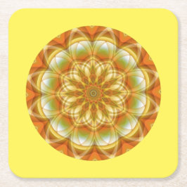 Porta-copo De Papel Quadrado Caleidoscópio de outono