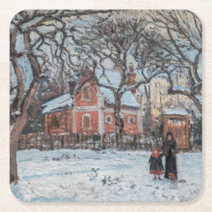 Porta-copo De Papel Quadrado Camille Pissarro - Chataigniers a Louvecienne