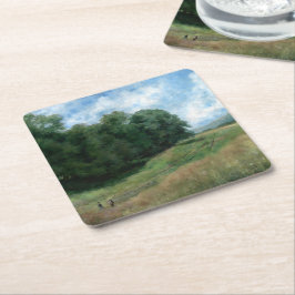 Porta-copo De Papel Quadrado Caminho Cênico do Campo - Design de Paisagem Vinta