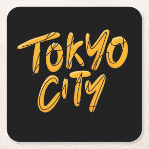Porta-copo De Papel Quadrado Camiseta Cidade de Tóquio