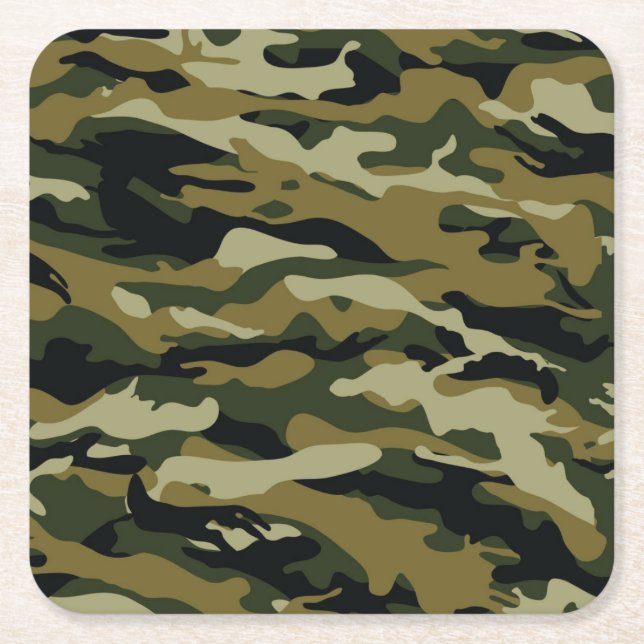Porta-copo De Papel Quadrado Camo (Frente)