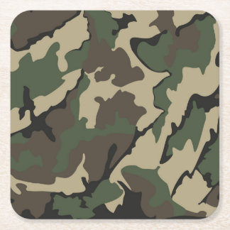 Porta-copo De Papel Quadrado Camo, Portas copos quadradas, conjunto 6
