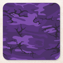 Porta-copo De Papel Quadrado Camo roxo escuro