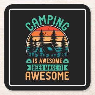 Porta-copo De Papel Quadrado Camping é Incrível Cerveja Torna-o Incrível