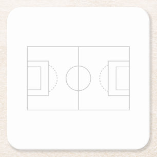 Porta-copo De Papel Quadrado campo de futebol