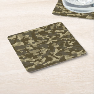 Porta-copo De Papel Quadrado Camuflagem Central