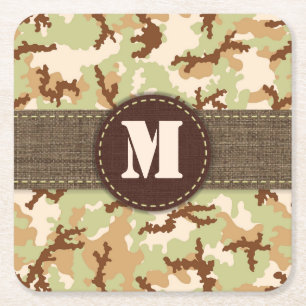 Porta-copo De Papel Quadrado Camuflagem do deserto