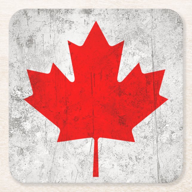 Porta-copo De Papel Quadrado Canadá (Frente)