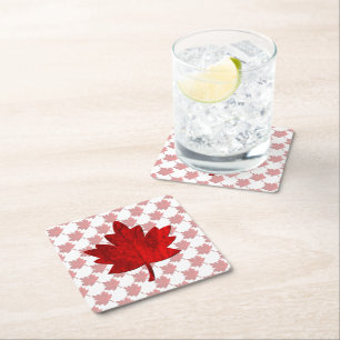 Porta-copo De Papel Quadrado Canada-Maple Leaf por Shirley Taylor
