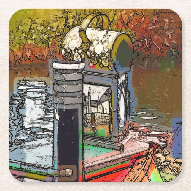 PORTA-COPO DE PAPEL QUADRADO CANAIS (Frente)