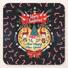 Porta-copo De Papel Quadrado Canais de Natal