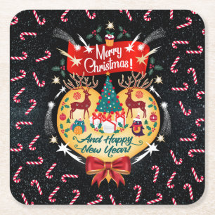 Porta-copo De Papel Quadrado Canais de Natal