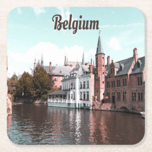 Porta-copo De Papel Quadrado Canal Bélgica Bruxelas