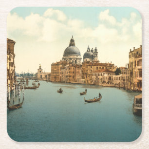 Porta-copo De Papel Quadrado Canal grande mim, Veneza, Italia