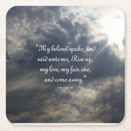 Porta-copo De Papel Quadrado Canção das Canções 2:10 Porta copos de Papel Quadr