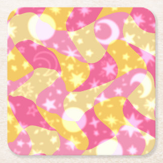 Porta-copo De Papel Quadrado Candy Swirls Celestial
