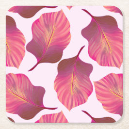 Porta-copo De Papel Quadrado Canna Tropicanna sai de cor-de-rosa