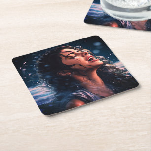 Porta-copo De Papel Quadrado Cantando na Chuva