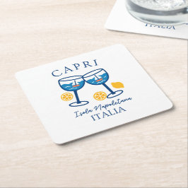 Porta-copo De Papel Quadrado Capri Itália Summer