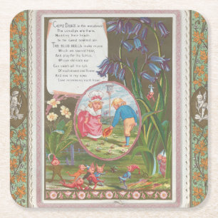 Porta-copo De Papel Quadrado Caprichoso Fofo Antiquado Dia dos Namorados, Kate