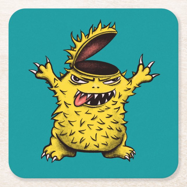 Porta-copo De Papel Quadrado Caráter Mau Legal e louco (Frente)