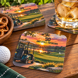 Porta-copo De Papel Quadrado Carrinho de Golfe Personalizado para Aniversário d