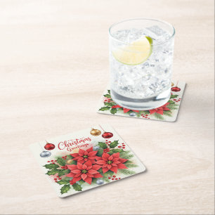 Porta-copo De Papel Quadrado Cartões de natal, Festivos