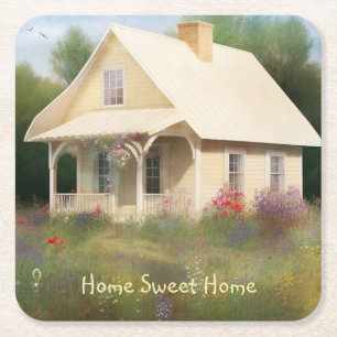 Porta-copo De Papel Quadrado Casa Branca