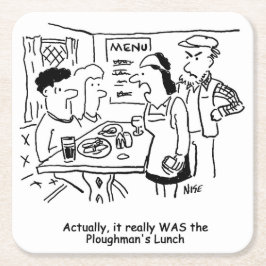 Porta-copo De Papel Quadrado Casais dizem que comeram o almoço do Plowman